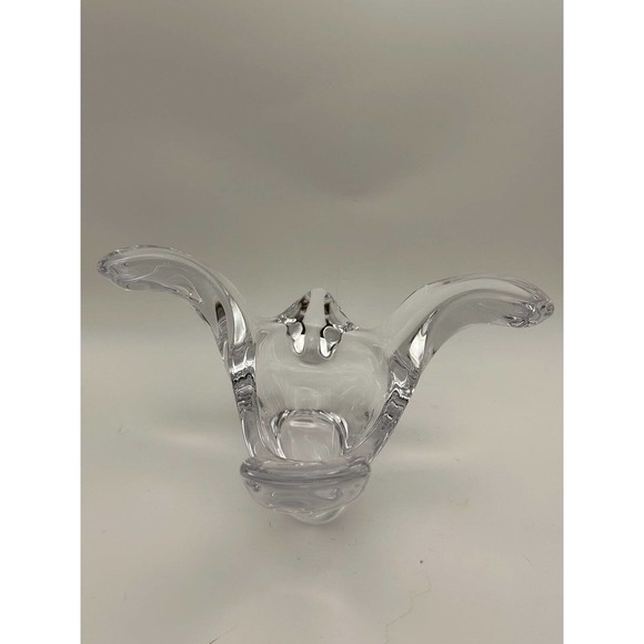 Vtg Princess House Fine French Crystal Bird In Flight Dove Figurine Candy Bowl - Picture 3 of 7